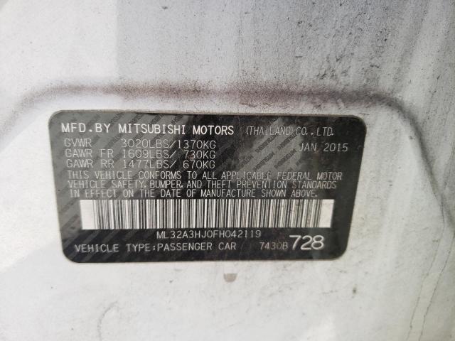 2015 MITSUBISHI MIRAGE DE ML32A3HJ0FH042119