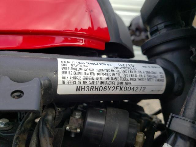 2015 YAMAHA YZFR3 MH3RH06Y2FK004272