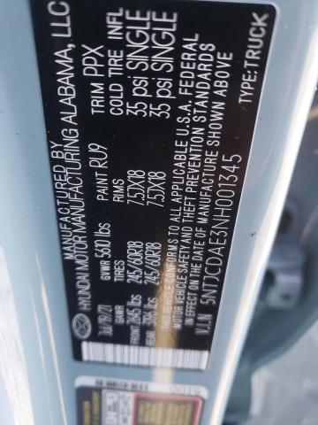 2022 HYUNDAI SANTA CRUZ 5NTJCDAE3NH001345