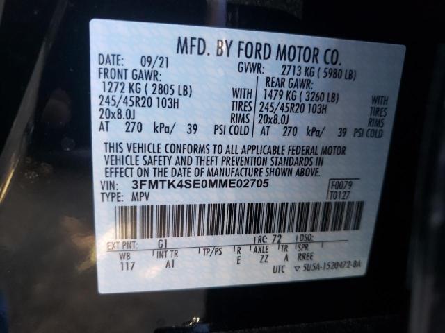 2021 FORD MUSTANG MA 3FMTK4SE0MME02705