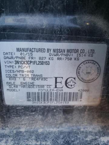 2015 NISSAN MICRA 3N1CK3CP1FL250153