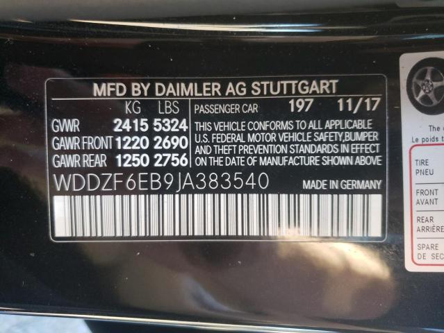 2018 MERCEDES-BENZ E 43 4MATI WDDZF6EB9JA383540