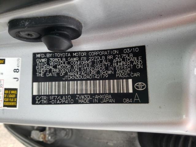 2010 TOYOTA PRIUS - JTDKN3DU2A0142179