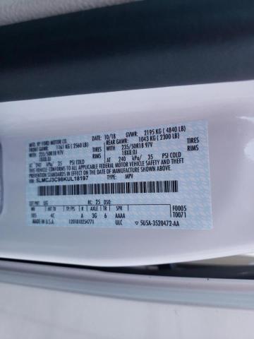 2019 LINCOLN MKC RESERV 5LMCJ3C98KUL18197