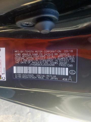 2018 LEXUS RC 300 JTHS85BCXJ5004288
