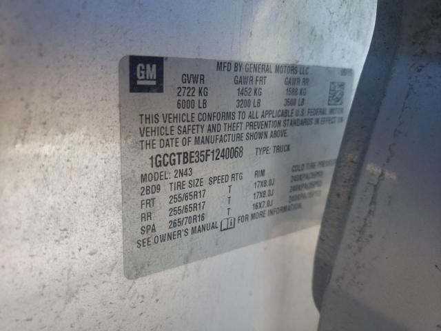 2015 CHEVROLET COLORADO L - 1GCGTBE35F1240068