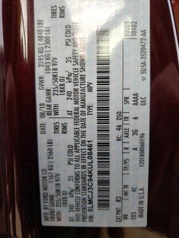 2019 LINCOLN MKC RESERV 5LMCJ3C94KUL08461
