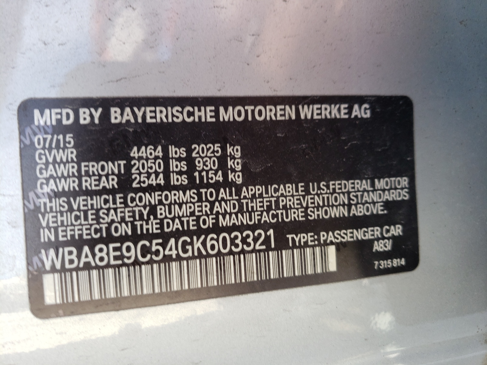 WBA8E9C54GK603321 2016 BMW 328 I Sulev