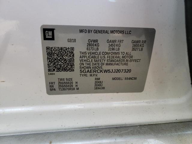 2018 BUICK ENCLAVE PR 5GAERCKW5JJ207320