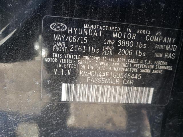 2016 HYUNDAI ELANTRA SE KMHDH4AE1GU546445