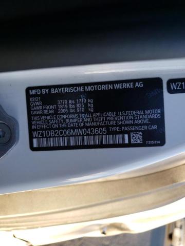 2021 TOYOTA SUPRA WZ1DB2C06MW043605
