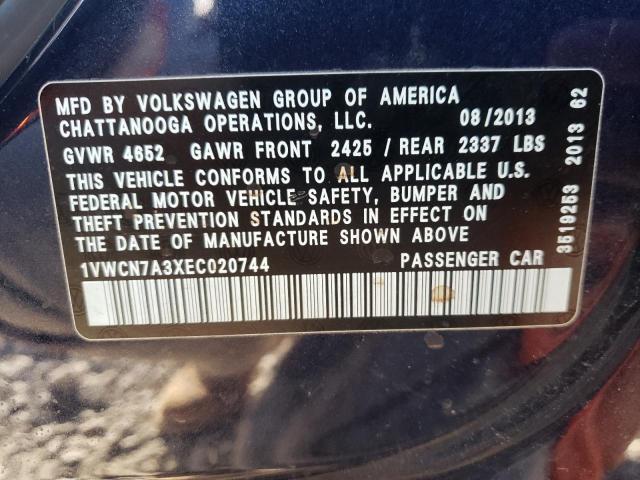 2014 VOLKSWAGEN PASSAT SEL - 1VWCN7A3XEC020744