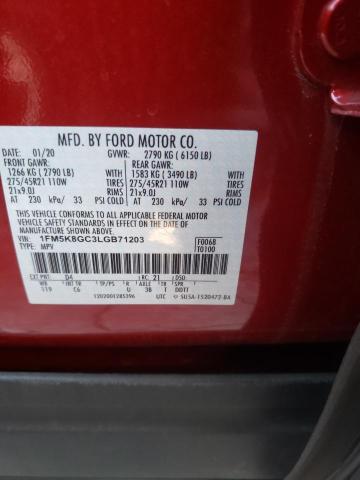 2020 FORD EXPLORER S 1FM5K8GC3LGB71203