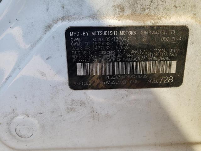 2015 MITSUBISHI MIRAGE DE ML32A3HJ2FH036239