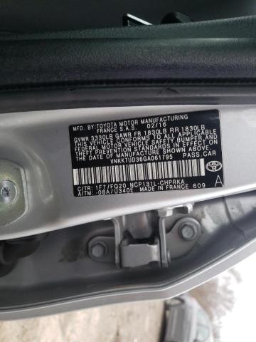 2016 TOYOTA YARIS L/LE VNKKTUD36GA061795