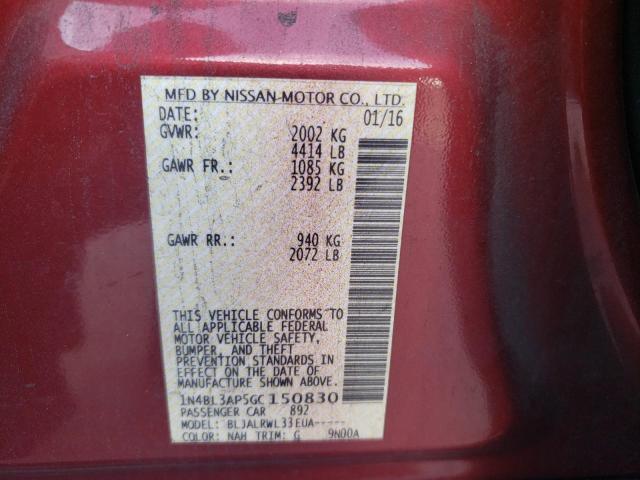 1N4BL3AP5GC150830 Nissan Altima 3.5 2016. Фото: 9