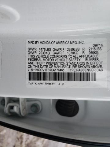2019 HONDA ACCORD SPO 1HGCV1F35KA176465