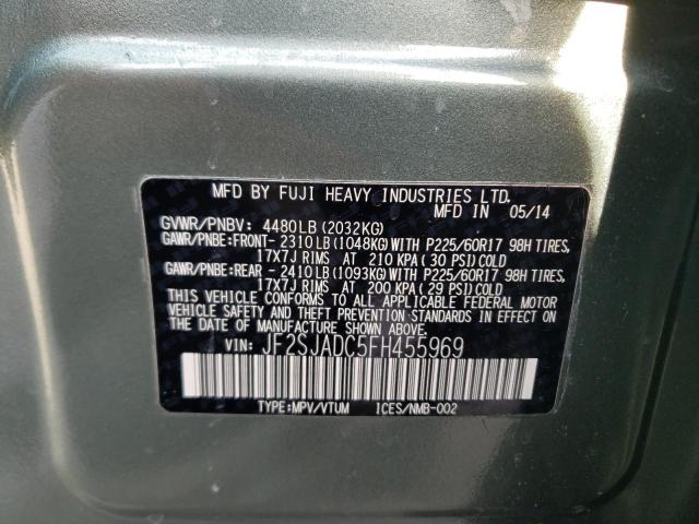 2015 SUBARU FORESTER 2 JF2SJADC5FH455969