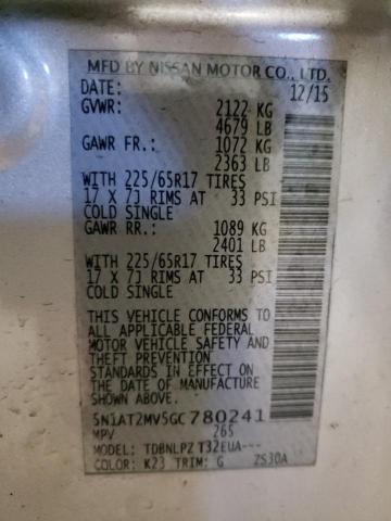 2016 NISSAN ROGUE S - 5N1AT2MV5GC780241