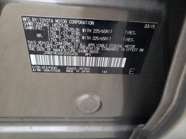 2015 TOYOTA RAV4 LE JTMZFREV6FD055438