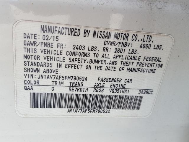 2015 INFINITI Q50 HYBRID JN1AV7AP5FM790524