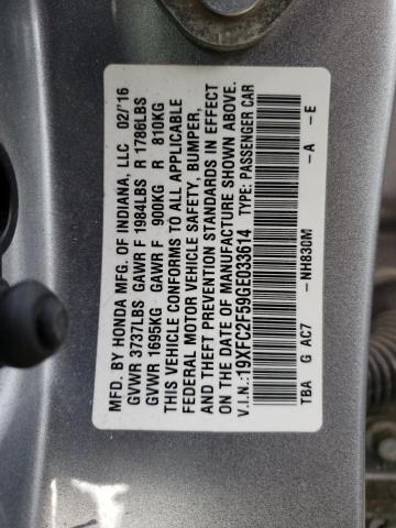 2016 HONDA CIVIC LX - 19XFC2F59GE033614