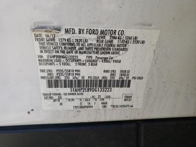 2013 FORD TAURUS SEL - 1FAHP2E89DG133223