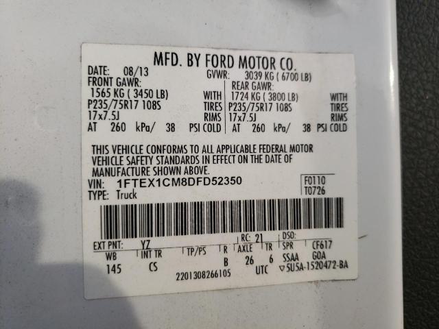 1FTEX1CM8DFD52350 Ford F150 Super 2013. Фото: 9