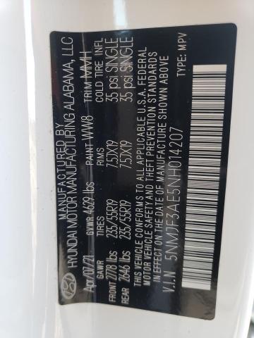 2022 HYUNDAI TUCSON SEL 5NMJF3AE5NH014207
