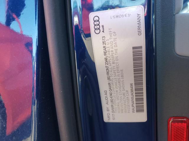 VIN WAUPNAF49JA086496 2018 AUDI A4 no.10