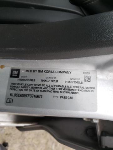 2015 CHEVROLET SPARK KL8CD6S9XFC748674