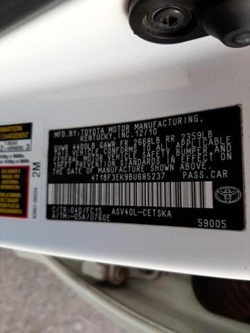 4T1BF3EK9BU685237 Toyota Camry Base 2011. Фото: 9