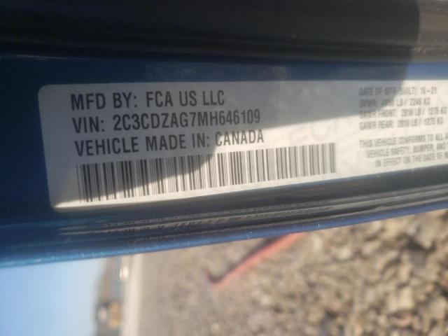 2021 DODGE CHALLENGER - 2C3CDZAG7MH646109