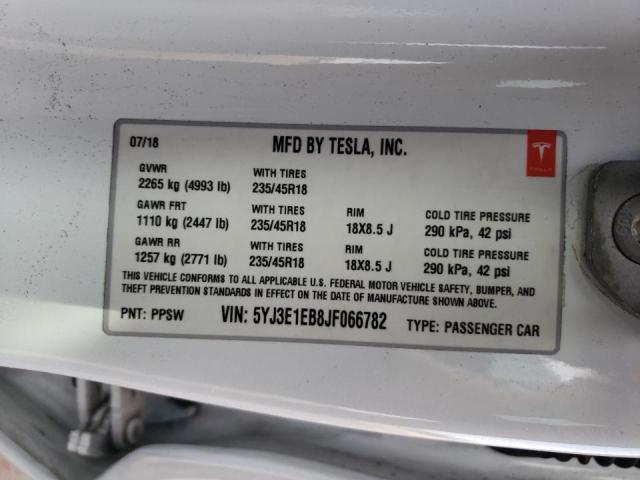 2018 TESLA MODEL 3 5YJ3E1EB8JF066782