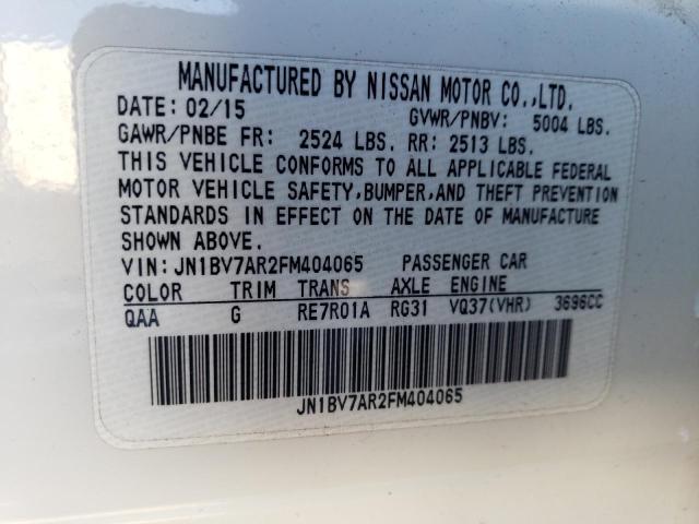 2015 INFINITI Q50 BASE JN1BV7AR2FM404065