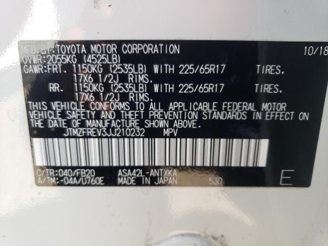 2018 TOYOTA RAV4 LE JTMZFREV3JJ210232