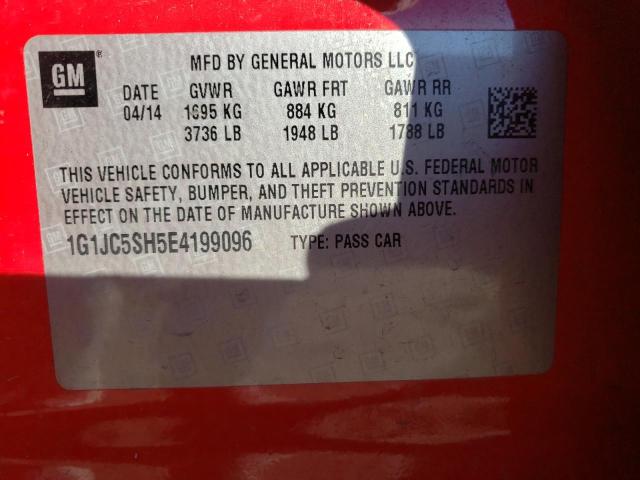 2014 CHEVROLET SONIC LT - 1G1JC5SH5E4199096