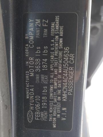 2010 HYUNDAI ACCENT GLS - KMHCN4AC4AU504636