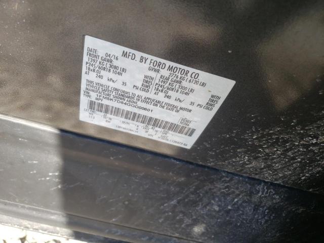 1FM5K7D84GGD00601 Ford Explorer X 2016. Фото: 9