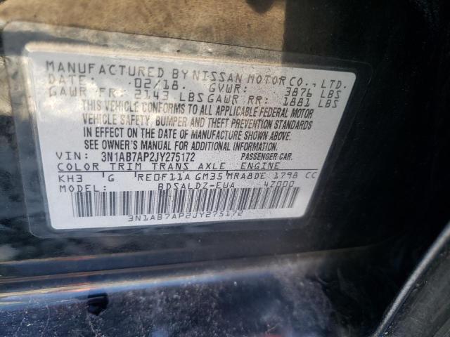 2018 NISSAN SENTRA S - 3N1AB7AP2JY275172