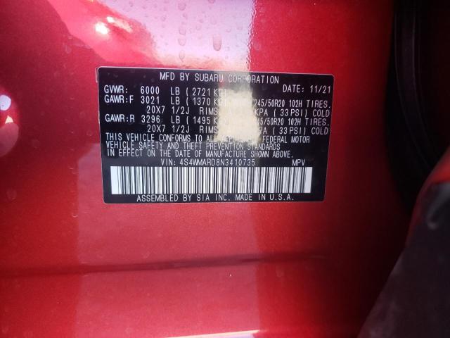 2022 SUBARU ASCENT TOU 4S4WMARD8N3410735