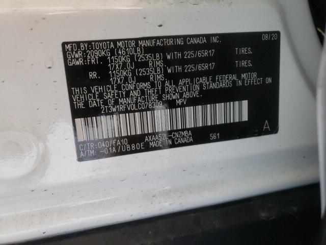 2020 TOYOTA RAV4 XLE - 2T3W1RFV0LC078309