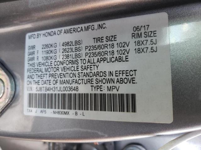 2017 ACURA RDX 5J8TB4H31JL003648