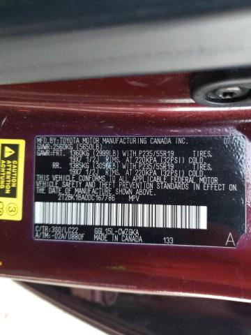 2T2BK1BA0DC167786 Lexus Rx 350 Bas 2013. Фото: 9