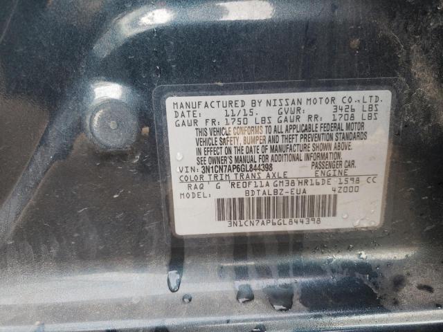 2016 NISSAN VERSA S - 3N1CN7AP6GL844398