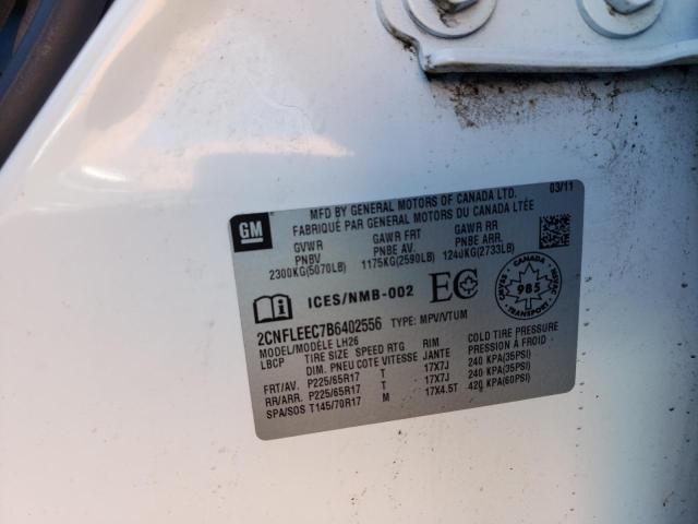 2011 CHEVROLET EQUINOX LT - 2CNFLEEC7B6402556