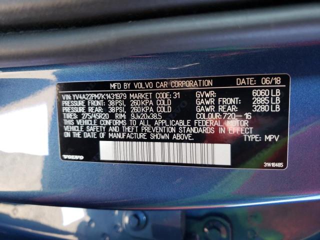 2019 VOLVO XC90 T6 R- YV4A22PM7K1431979