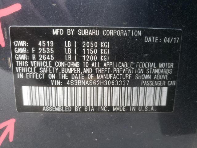 2017 SUBARU LEGACY SPO 4S3BNAS62H3063337