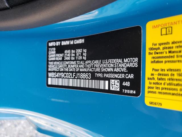 2020 BMW M4 WBS4Y9C02LFJ18863