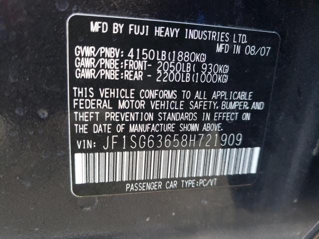JF1SG63658H721909 Subaru Forester 2 2008. Фото: 9